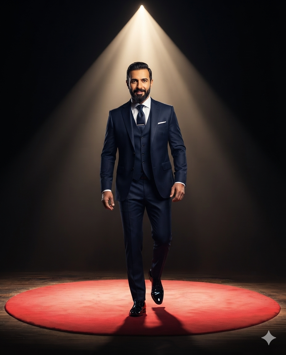 Male Executive on Red Carpet